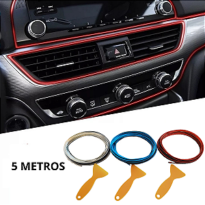 Friso Decorativo de Painéis, Portas, Multimídia e Consoles de Carro