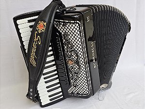Acordeon 120 Baixos Iório Dupla Res. Remodelado p/ Scandalli Já Eletrificada