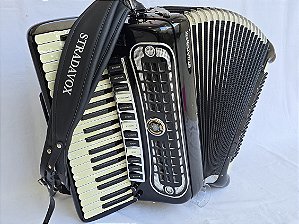 Acordeon 120 baixos Stradavóx Dupla R. "Já Eletrificada"