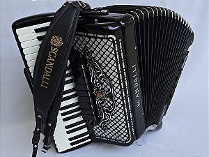 Acordeon 120 baixos Scandalli Cordovox 3ª de vóz Linda