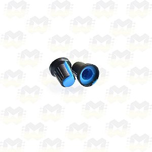 Knob Azul para Eixo 6mm Estriado