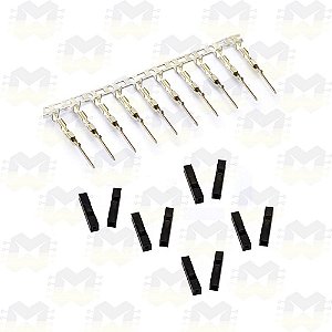 Conector Crimp Macho e Encapsulamento 1x1 para Wire Jumper - (10 unidades)