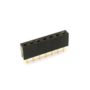 Barra de Pinos Fêmea PCI 1X7 vias 180º (Conector MCI)