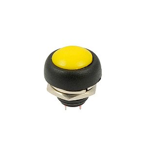 Chave / Push Button Pulsante 12mm Impermeável Amarelo