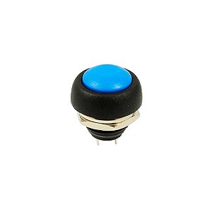 Chave / Push Button Pulsante 12mm Impermeável Azul