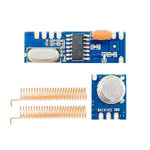 Módulo (Transmissor e Receptor) Super Heterodino RF 433MHz