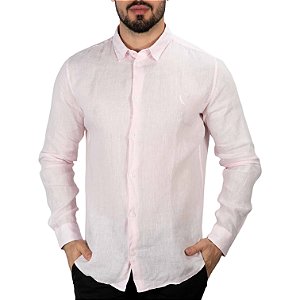 Camisa Reserva Linho Custom Fit Rosa