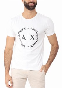 Camiseta Armani Exchange Logo Off White