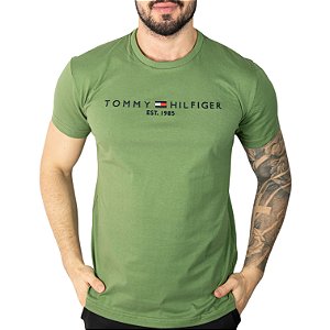 Camiseta Tommy Hilfiger 1985 Verde Oliva