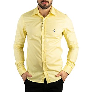 Camisa RL Algodão Custom Fit Amarela