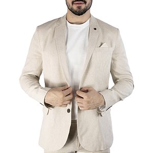 Blazer Guilherme Soul Slim Fit Linho Areia