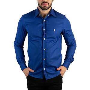 Camisa RL Custom Fit Azul - SALE