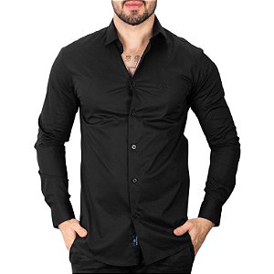 Camisa VersatiOld Custom Slim Fit Preta