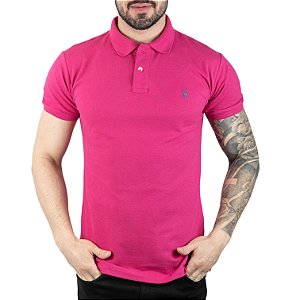 Camisa Polo RL Rosa Escuro