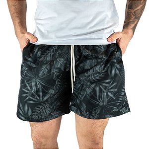 Shorts Beach Disky Tropical Folhagem