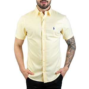 Camisa RL Oxford Manga Curta Amarela