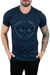 Camiseta Armani Exchange Logo Azul Marinho