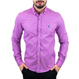 Camisa RL Custom Fit Rosa