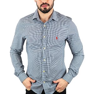 Camisa RL Micro-Xadrez Marinho