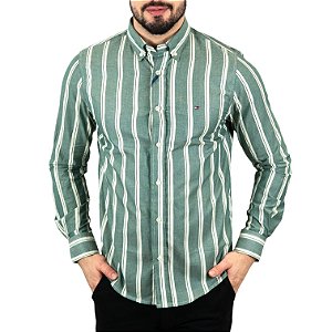 Camisa Tommy Hilfiger Listrada Verde