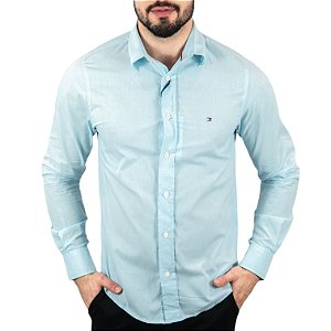 Camisa Tommy Jeans Regular Fit Azul