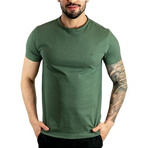 Camiseta Aramis Listrada Verde Militar