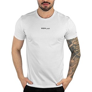 Camiseta Replay Básica Branca - SALE