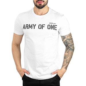 Camiseta Replay Army Of One Branca
