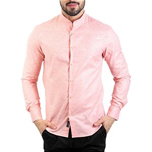 Camisa VersatiOld Linho Custom Fit Rosa