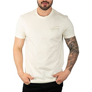 Camiseta Tommy Jeans Embroidery Off White