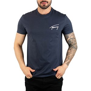 Camiseta Tommy Jeans Embroidery Azul Marinho