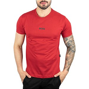 Camiseta Boss Vermelho Mini-Logo
