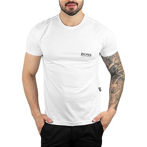Camiseta Boss Branca Básica - SALE