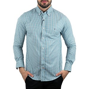 Camisa Tommy Hilfiger Xadrez Custom Fit Verde