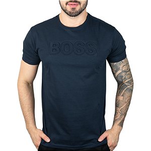 Camiseta Boss Marinho High Relief