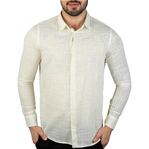 Camisa Reserva Linho Custom Fit Off White