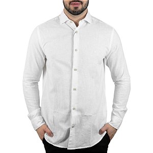 Camisa Aramis Linho Custom Fit Branca