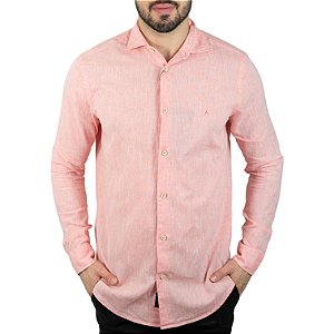 Camisa Aramis Linho Custom Fit Rosa - SALE