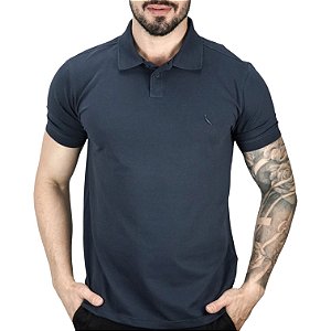 Camisa Polo Pima Reserva Azul Marinho