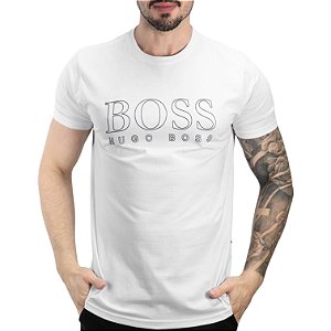Camiseta Boss Contor Branca - SALE