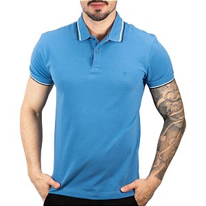 Camisa Polo Forum Listra Azul