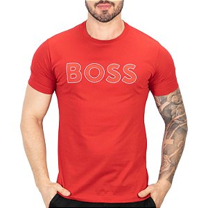 Camiseta Boss Big Logo Risque Vermelha