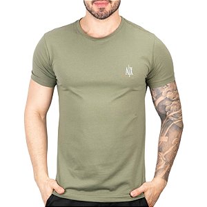 Camiseta AX Embroidery Verde Sálvia - SALE