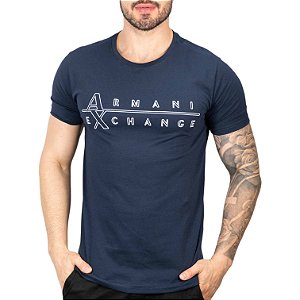 Camiseta AX Contour Azul Marinho