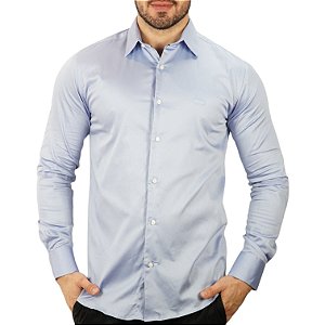 Camisa Boss Classic Slim Fit Azul Claro