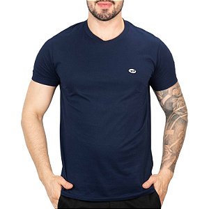 Camiseta Diesel Básica Azul Marinho