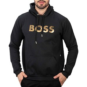 Moletom Boss Preto e Dourado