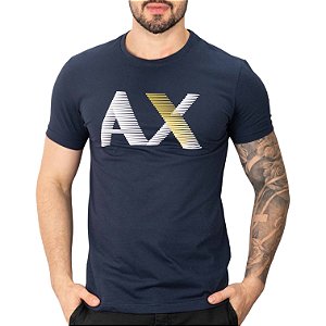 Camiseta AX Risque Azul Marinho