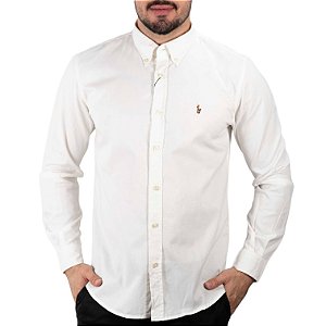 Camisa RL Sarja Custom Fit Off White