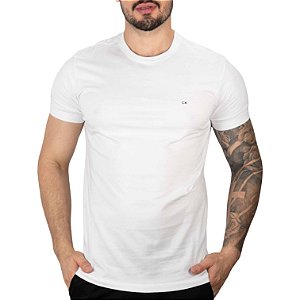 Camiseta Calvin Klein Jeans Básica Branca - Outlet360